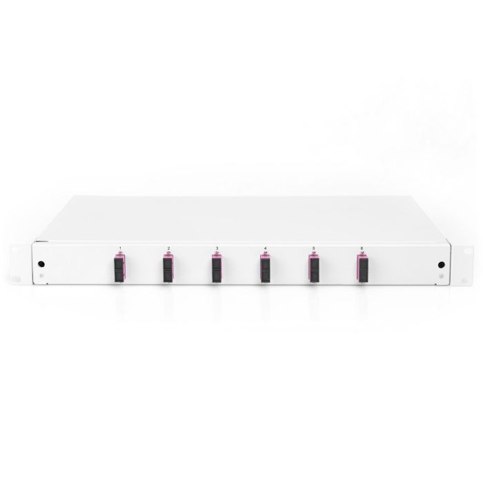 DIGITUS LWL Spleißbox 1HE bestückt 6x SC DX OM4 grau 2