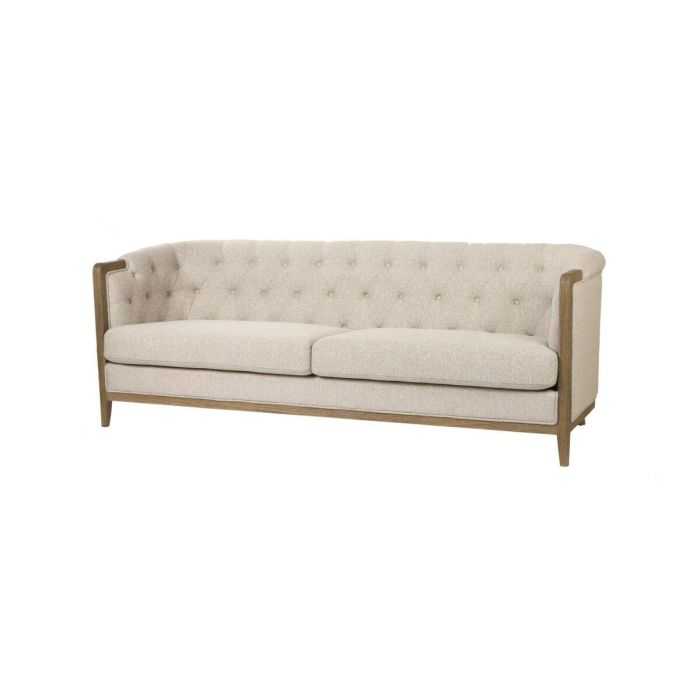 DKD Home Decor 2c24 Sofá Urban 3 Plazas Crudo Capitoné con 3 Cojines 207x84x76 cm de Poliéster y Madera de Fresno Colección Top Sofas 2 DKD Home Decor 2c24 Sofá Urban 3 Plazas Crudo Capitoné con 3 Cojines 207x84x76 cm de Poliéster y Madera de Fresno Colección Top Sofas 2