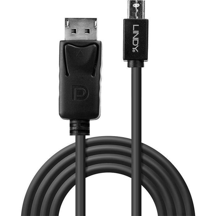 Lindy Cable Mini DisplayPort Macho a DisplayPort Macho 2m, Negro - Conectividad digital de alto rendimiento 1