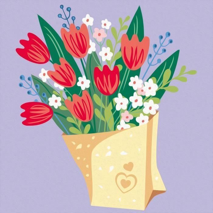Ravensburger RAV00025518 Pintar por números CreArt Ramo de tulipanes 20x20 cm Adulto 2 Ravensburger RAV00025518 Pintar por números CreArt Ramo de tulipanes 20x20 cm Adulto 2