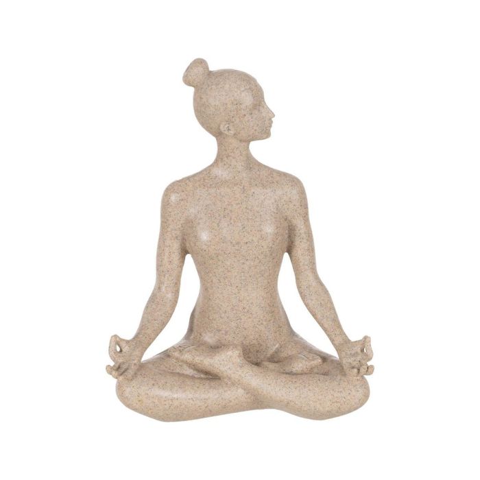 Figura Decorativa Beige Yoga 17,5 x 10,5 x 22,5 cm