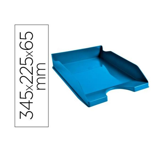 Bandeja para Archivar Exacompta 123100D Azul Plástico 34,5 x 25,5 x 6,5 cm 1 unidad 2