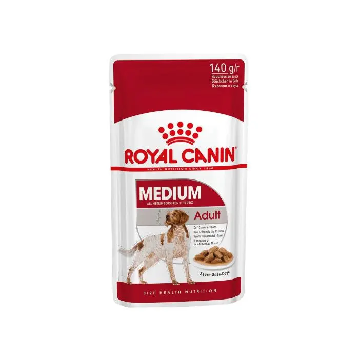 Royal Canine Adult Medium Pouch Caja 10x140 gr
