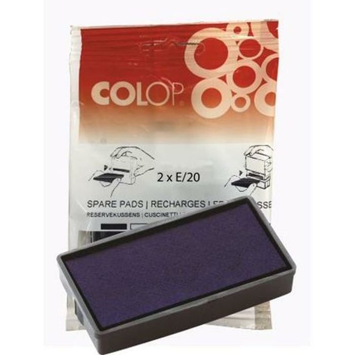 Colop Almohadilla E-20 Azul Blister -2U-