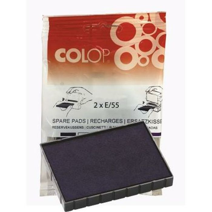 Colop Almohadilla E-55 Azul Blister -2U-