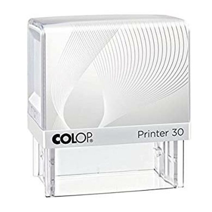 Colop Printer 30 gr7 18x47 mm Blanco-Azul No Incluye Placa De Texto Personalizada