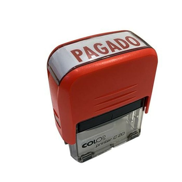 Colop Sello Printer C20 Formula " Pagado " Almohadilla E-20 14x38 mm Rojo