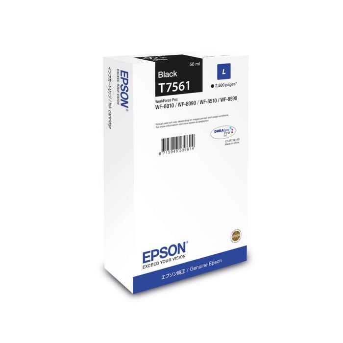 Ink-Jet Epson T7561 Negro L Wf-8010Dw - 8090D3Twc - 8510Dwf - 8590Dwf Capacidad 2500 Pag 1