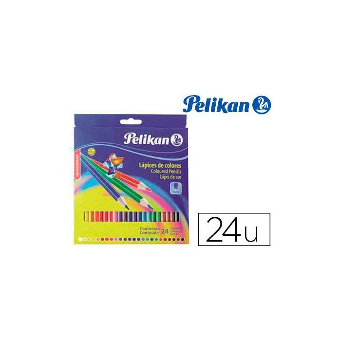 Lapices De Colores Pelikan Hexagonales Caja De 24 Colores Surtidos