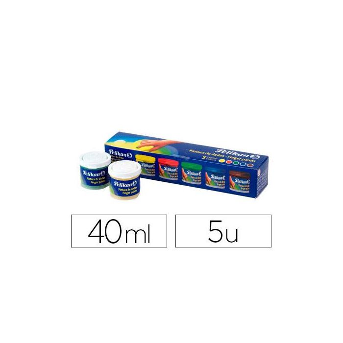 Pintura A Dedos Pelikan 40 mL Cd-40S Caja De 5 Colores Surtidos