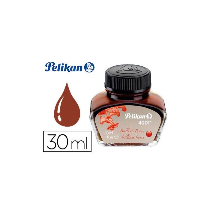 Tinta Estilografica Pelikan 4001 Marron Brillante Bote 30 mL