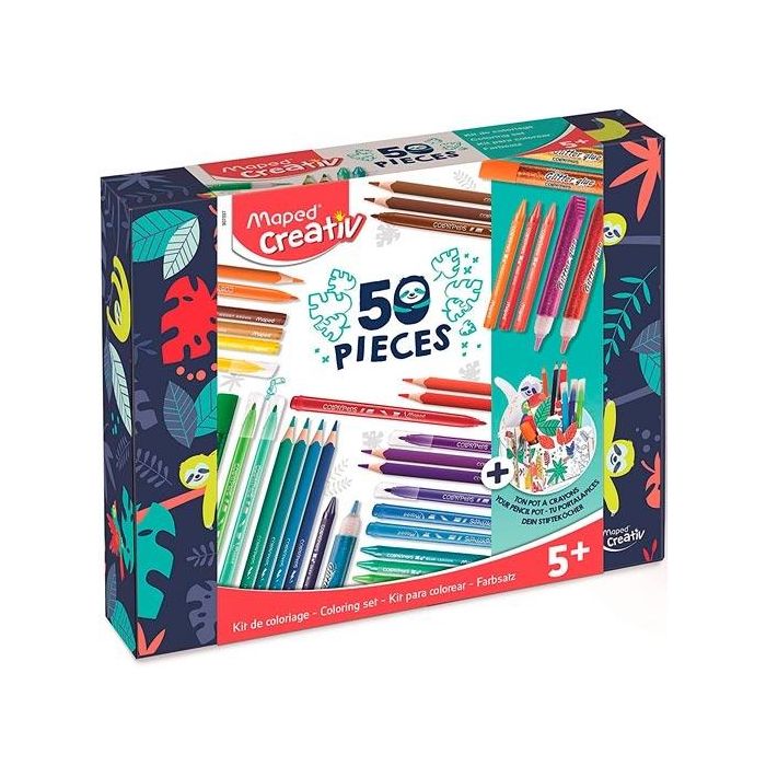 Maped kit de coloreado 50 piezas + 1 actividad creativa colores surtidos