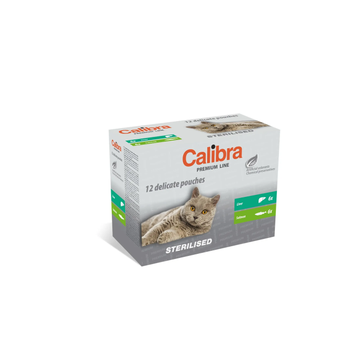 Calibra Cat Sterilised Pouch Salmão Multipack 12x100 gr