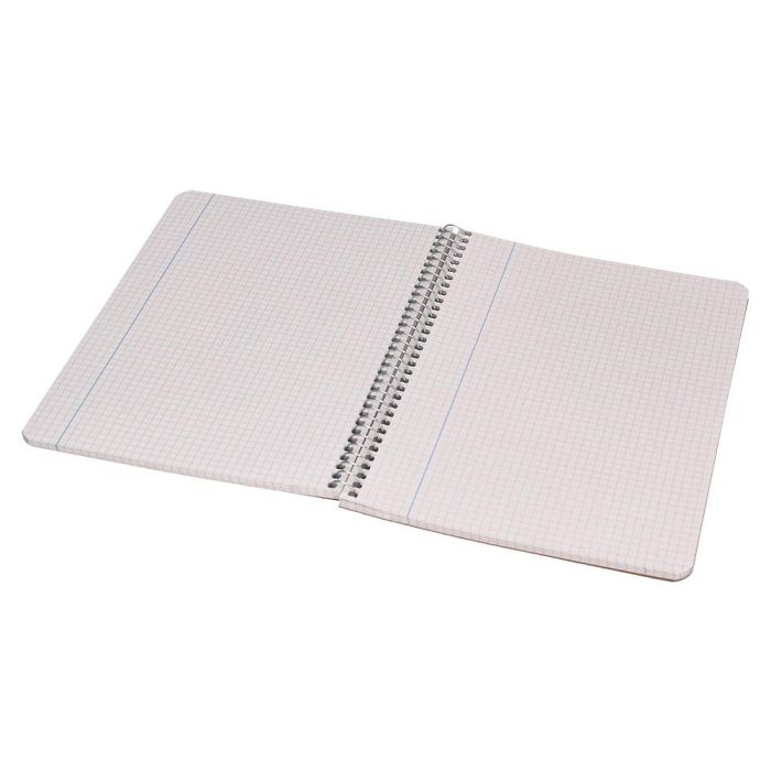 Cuaderno Espiral Liderpapel Cuarto Ecouse Tapa Cartulina Kraft 80H Papel Reciclado 80 grcuadro 4 mm 5 unidades 4