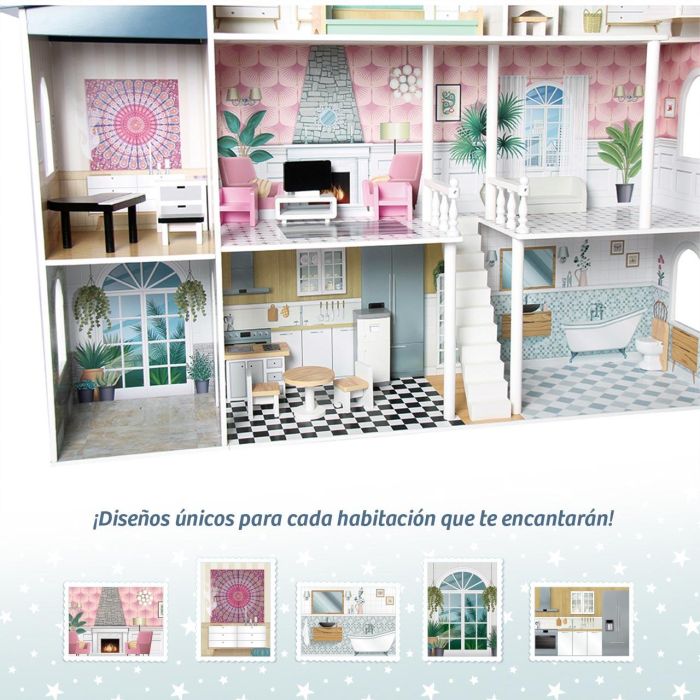 Casa De Madera De Muñecas 4 Pisos Premium 1