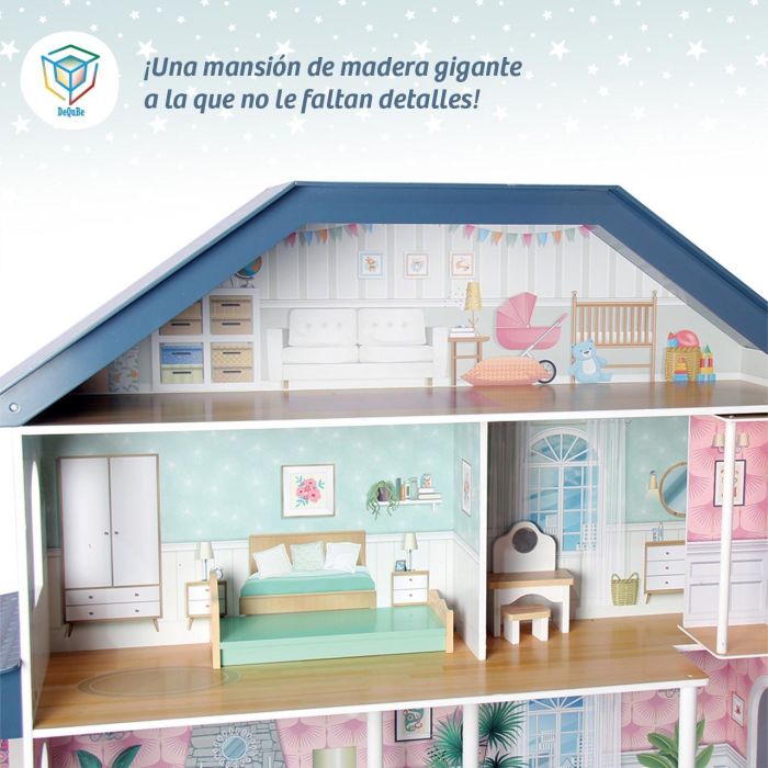 Casa De Madera De Muñecas 4 Pisos Premium 2