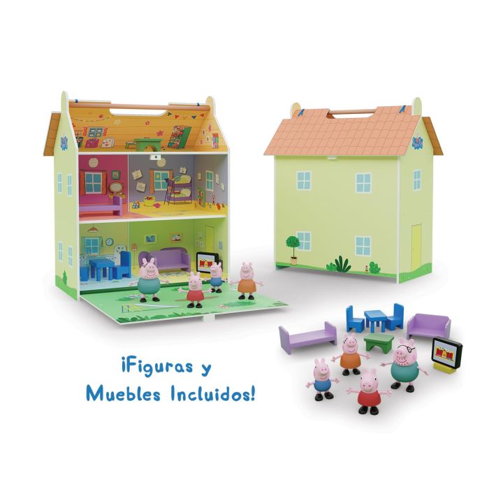 Peppa Pig: Casa De Madera Con 4 Personajes