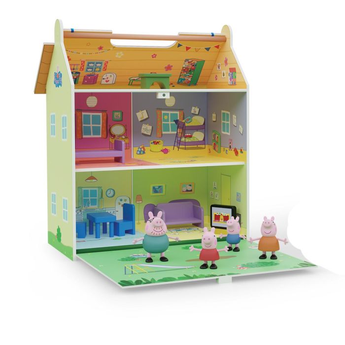 Peppa Pig: Casa De Madera Con 4 Personajes 1