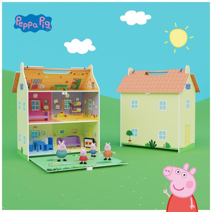 Peppa Pig: Casa De Madera Con 4 Personajes 3