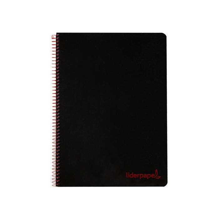 Cuaderno Espiral Liderpapel A4 Wonder Tapa Plastico 80H 90 gr Cuadro 4 mm Con Margen Color Negro 5 unidades 1
