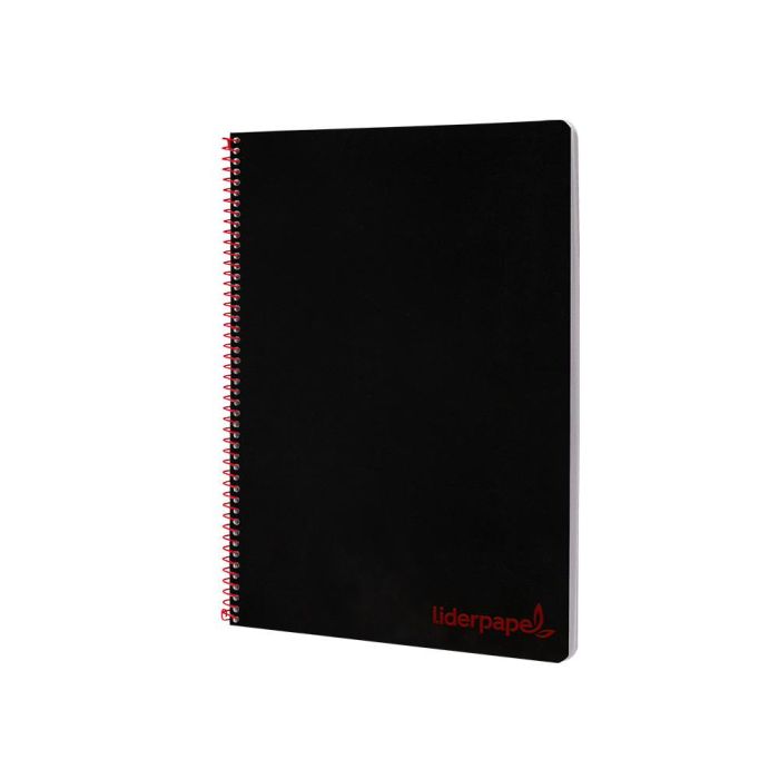 Cuaderno Espiral Liderpapel A4 Wonder Tapa Plastico 80H 90 gr Cuadro 4 mm Con Margen Color Negro 5 unidades 2