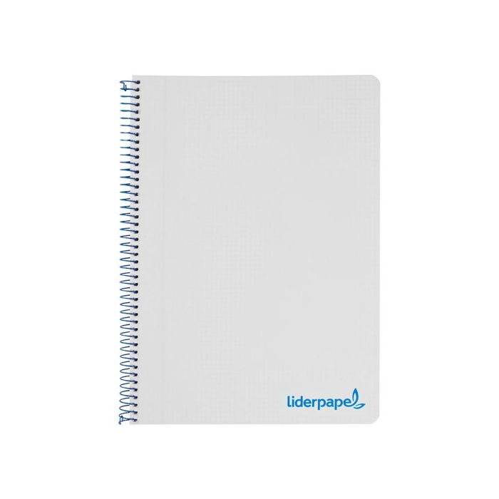 Cuaderno Espiral Liderpapel A4 Wonder Tapa Plastico 80H 90 gr Cuadro 4 mm Con Margen Color Gris 5 unidades 1