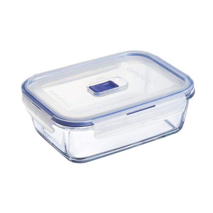 Recipiente Rectangular Hermético Vidrio Pure Box Active Luminarc 19x13 cm - 122 cL