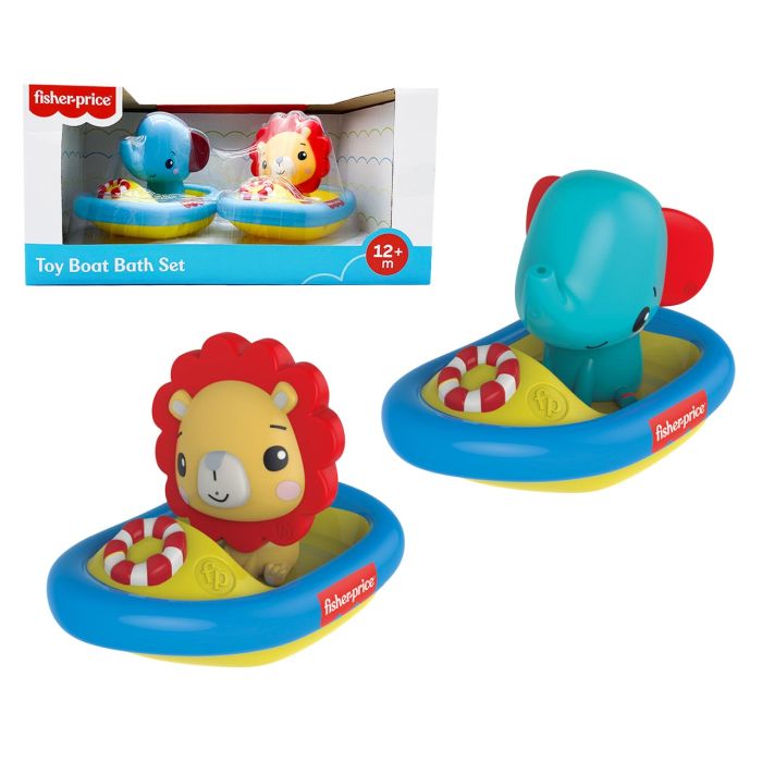 Fisher Price: Barquito Flotante Leon Y Elefante