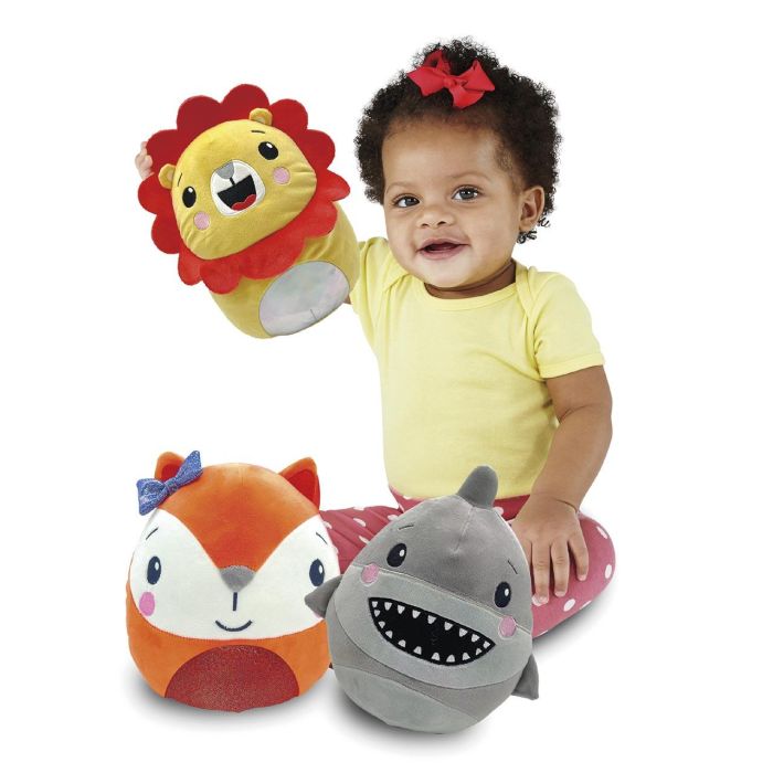 Fisher Price: Display 9 Peluches Animales Squish 4