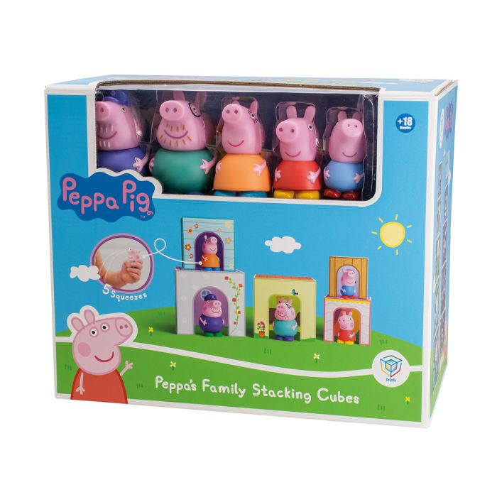 Peppa Pig: Cubos Apilables De Madera Familia 1