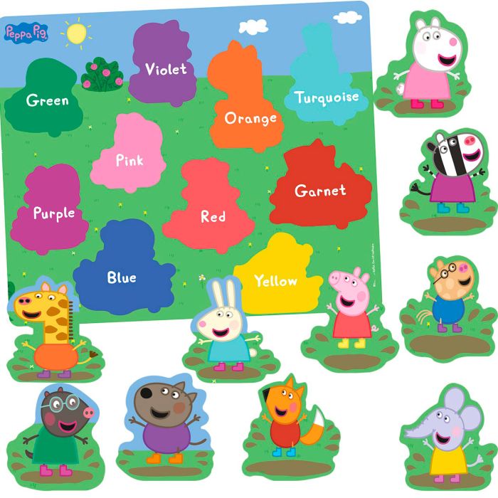 Peppa Pig: Puzzle De Madera Colores 1