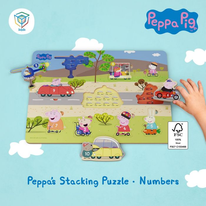 Peppa Pig: Puzzle De Madera Números 3