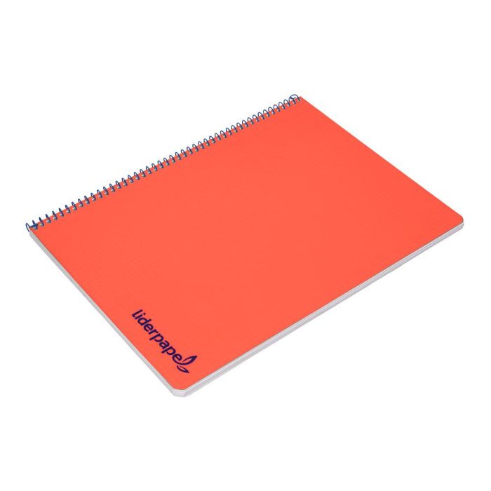 Cuaderno Espiral Liderpapel A4 Wonder Tapa Plastico 80H 90 gr Cuadro 4 mm Con Margen Color Rojo 5 unidades 2