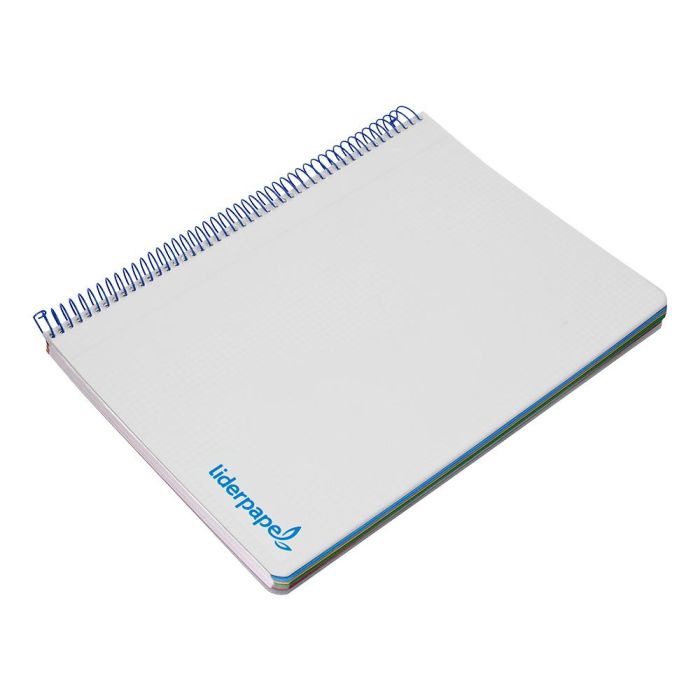 Cuaderno Espiral Liderpapel A5 Micro Wonder Tapa Plastico 120H 90 gr Cuadro 5 mm 5 Bandas 6 Taladros Color Gris 4