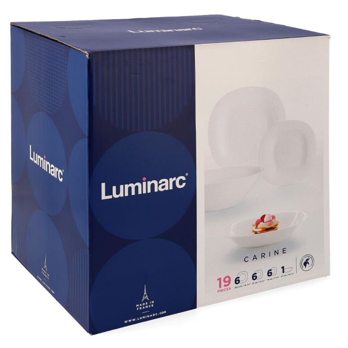 Vajilla Opal Carine Blanco Luminarc 19 Piezas - 6 Personas 2 Vajilla Opal Carine Blanco Luminarc 19 Piezas - 6 Personas 2