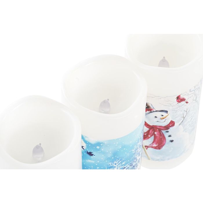 DKD Home Decor Decoración Luminosa Navidad Tradicional, Set 6 Unidades, LED, IP44, Blanco Multicolor, 7.5x15x7.5 cm, 3 Pilas AAA 3 DKD Home Decor Decoración Luminosa Navidad Tradicional, Set 6 Unidades, LED, IP44, Blanco Multicolor, 7.5x15x7.5 cm, 3 Pilas AAA 3