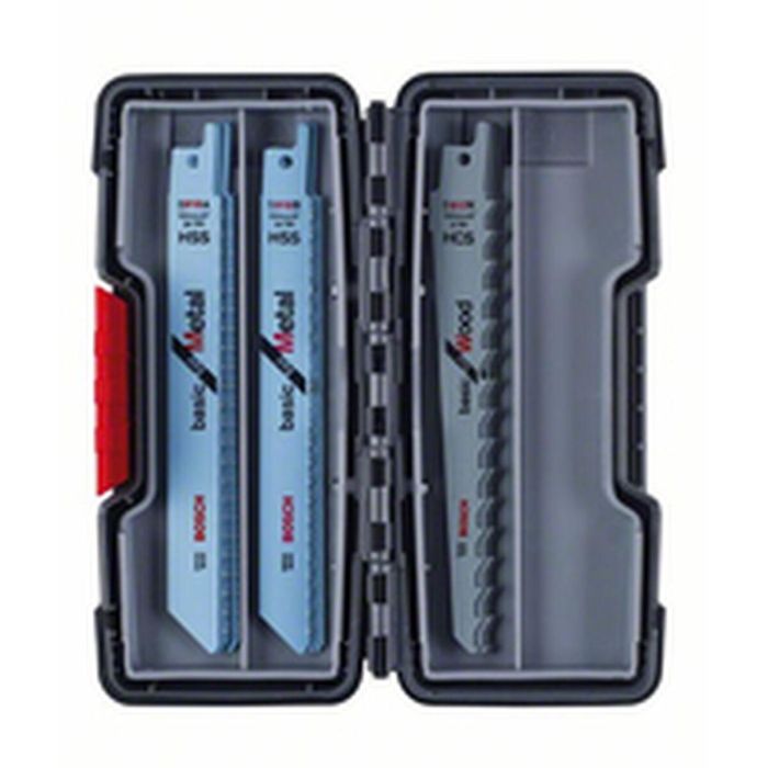 Bosch Hojas de Sierra de Calar Basic Madera y Metal, Juego 15 Piezas S 918 AF, S 918 BF, S 617 K 8