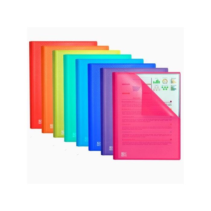 Oxford Carpeta 30 Fundas Cristal Fijas Urban Pp Colores Surtidos A4 -10U- Oxford Carpeta 30 Fundas Cristal Fijas Urban Pp Colores Surtidos A4 -10U-