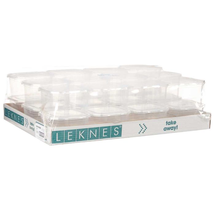 Fiambrera Plastico Rectangular 750Ml Leknes 12X7CM (24 Unidades) 2 Fiambrera Plastico Rectangular 750Ml Leknes 12X7CM (24 Unidades) 2