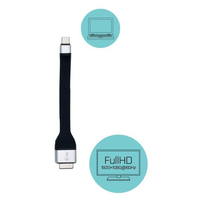 Adaptador USB C a VGA i-Tec C31FLATVGA60HZ Negro 2 Adaptador USB C a VGA i-Tec C31FLATVGA60HZ Negro 2