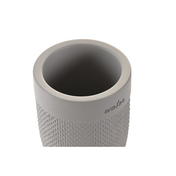 DKD Home Decor Vaso Gris Cemento 8 x 10.5 x 8 cm 2