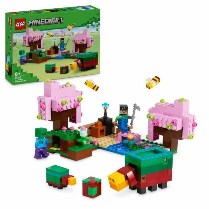 LEGO Minecraft 21260 Jardín de Cerezos en Flor - Minifiguras de Videojuegos