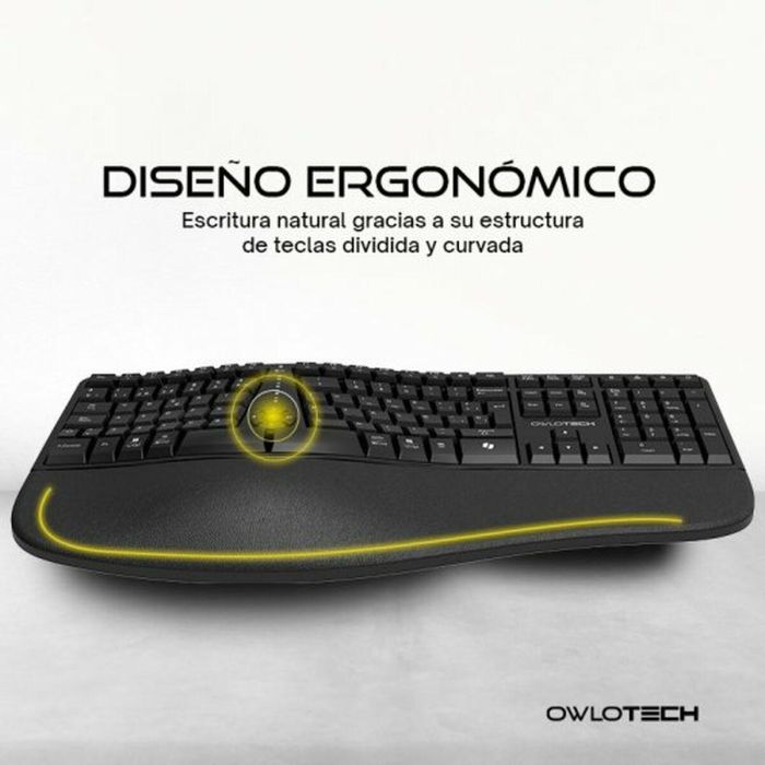 Teclado Inalámbrico Owlotech EK500 Negro Qwerty Español 5