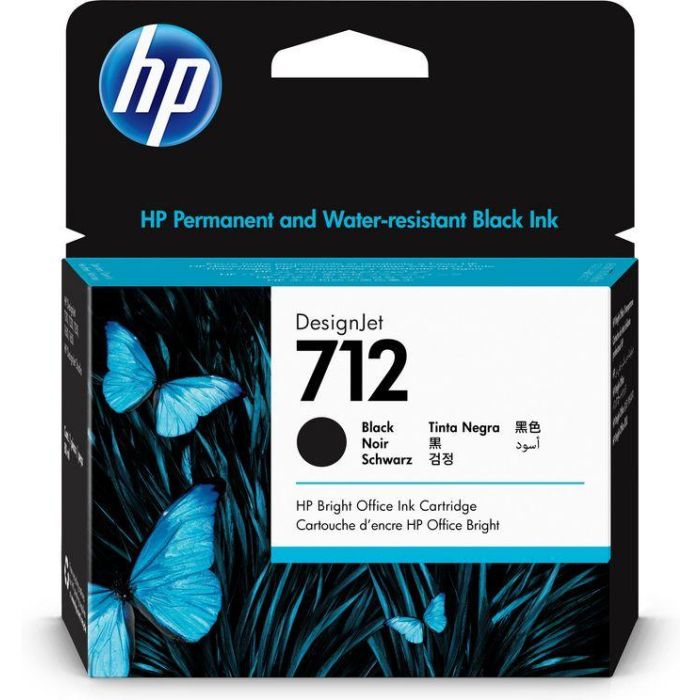 Hp Tinta Negro Designjet T200 - T600- Nº 712 Alta Capacidad