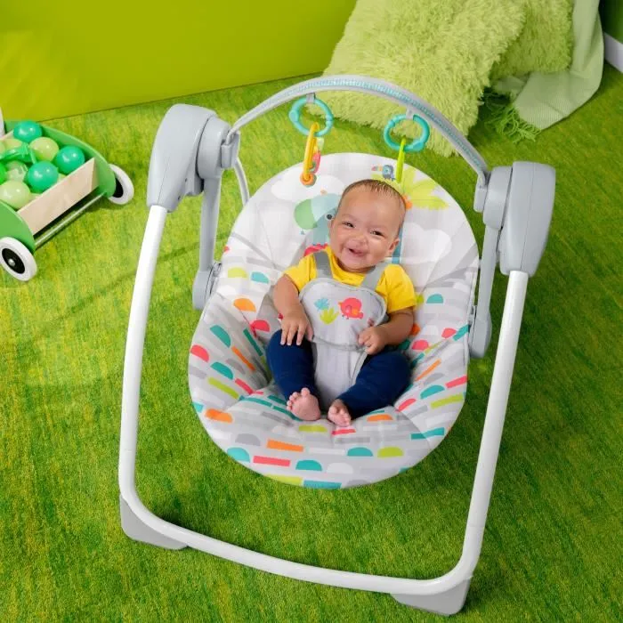 Bright Starts Columpio Portátil para Bebé Playful Paradise, Compacto y Automático con Música, Desde el Nacimiento 2 Bright Starts Columpio Portátil para Bebé Playful Paradise, Compacto y Automático con Música, Desde el Nacimiento 2