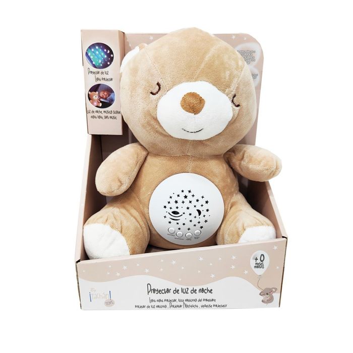 Tachan Oso Peluche Proyector Luz y Sonido, con Música Relajante, Luz Nocturna y Lavable para Bebés +0 Meses 1
