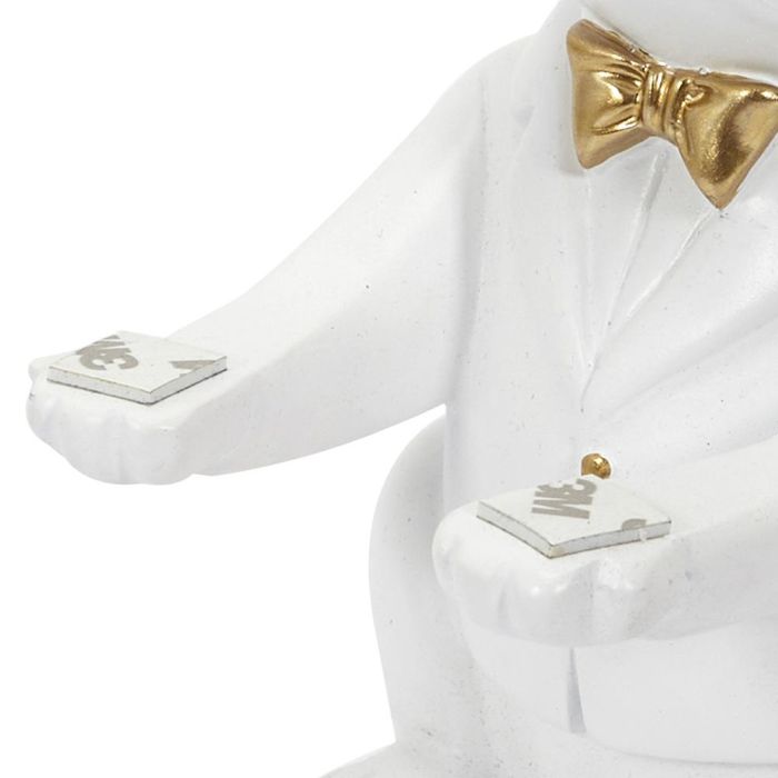 Home Deco Factory Galerie Vaciabolsillos Bulldog Blanco Escultura Decorativa 18x18x22 cm 5
