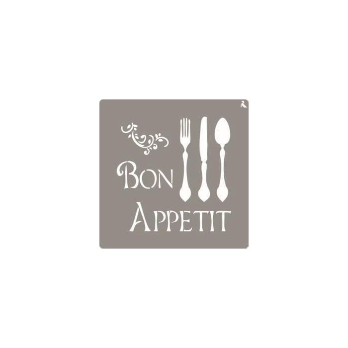 La Pajarita Stencil St-07 Plantilla Decorativa Modelo Bon Appetit