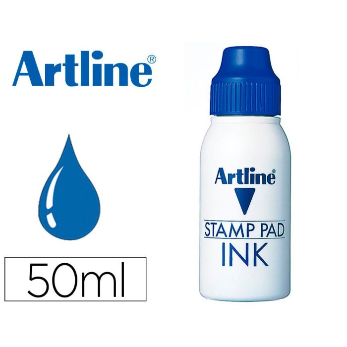 Tinta Tampon Artline Azul Bote 50 Cc