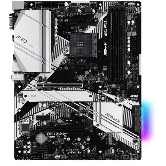 ASRock B550 Pro4 Placa Base AM4 ATX con VGA/HDMI y DDR4 1 ASRock B550 Pro4 Placa Base AM4 ATX con VGA/HDMI y DDR4 1